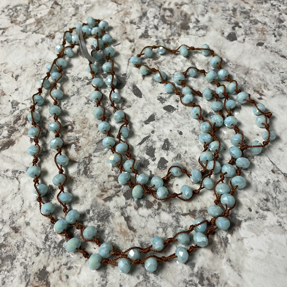 Light Blue Beaded Necklace